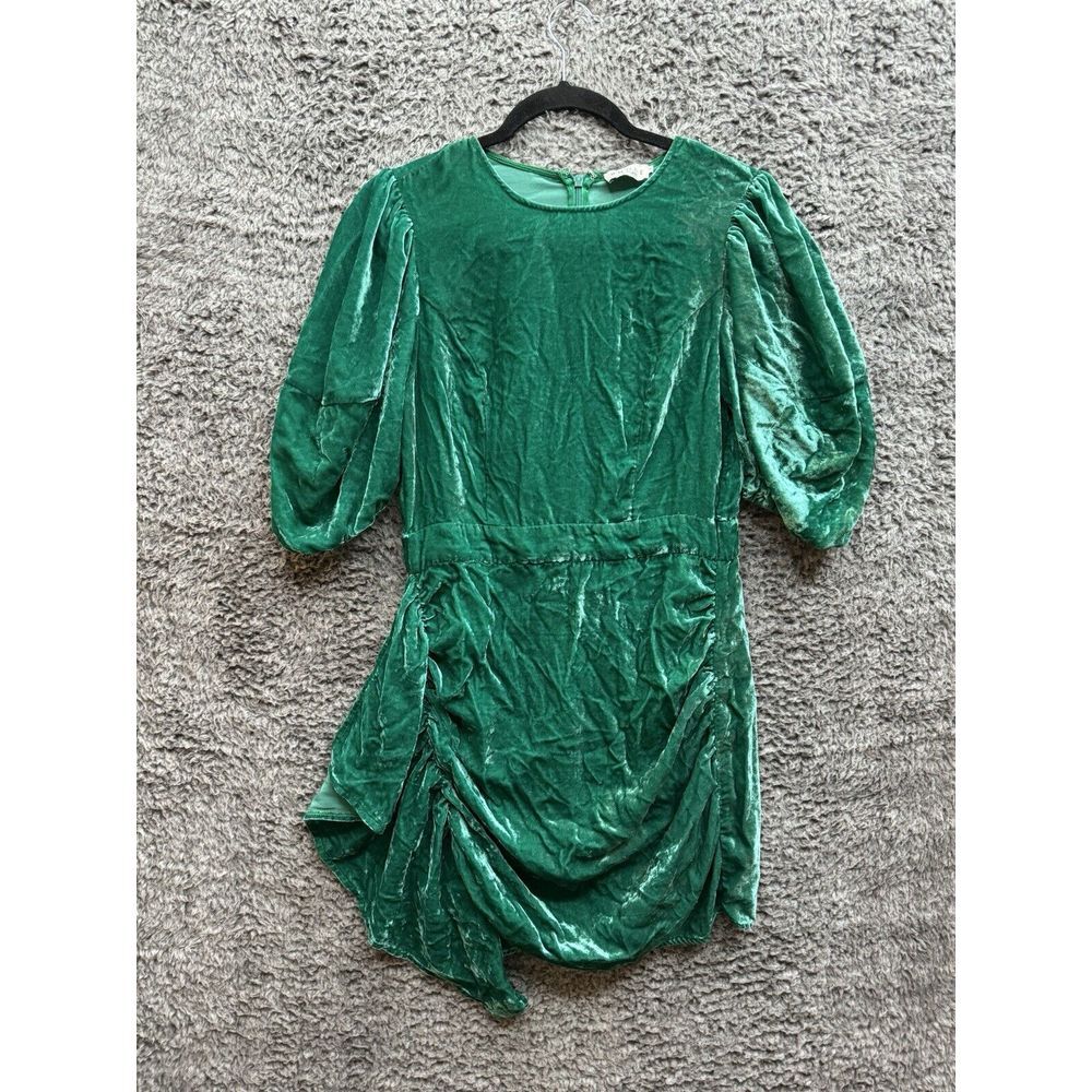 RHODE Pia Puff Sleeve Dress Size 4 in Green